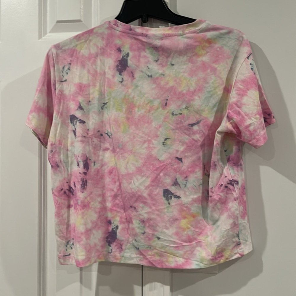 BCBGeneration Multicolor Cotton Short Sleeve Boxy Tee - Picture 3 of 4